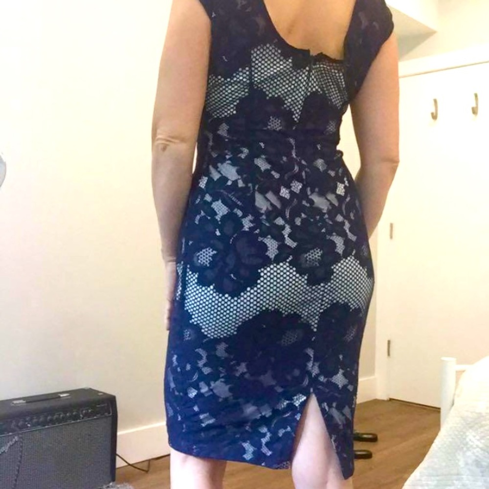 Navy blue lace dress